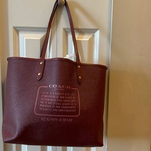 Coach tote bag reversable $150